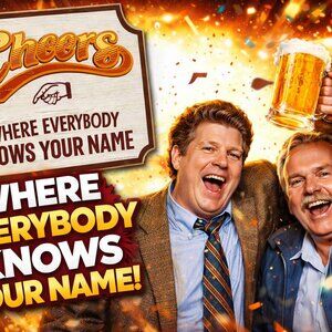 Cheers "Where Everybody Knows Your Name" Wood Sign - Rustic Home Bar Decor